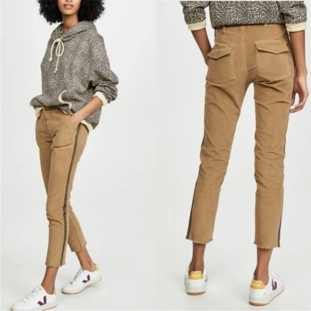 Nili Lotan Pants Jenna With Tape in Mossy Gold